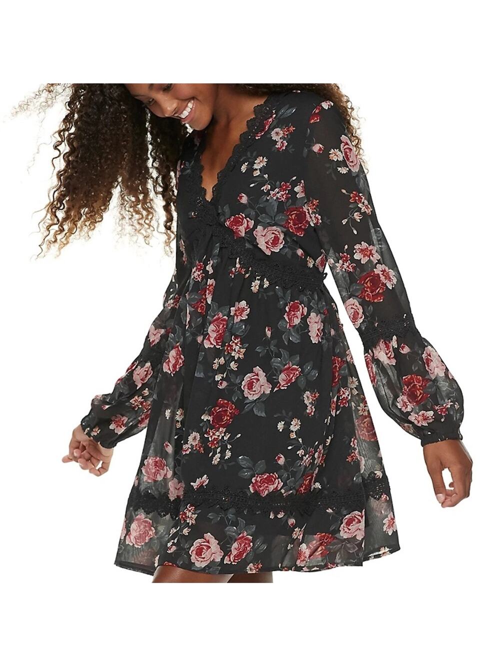 AMERICAN RAG FLORAL DRESS WOMENS SIZE XS